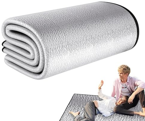 Tapis de Camping en Mousse, 90 x 200 cm, Couverture en Mousse d'aluminium Pliable, Tapis de Tente de Couchage Isolant, Tapis de Sol pour Le Camping, Les Voyages en Plein air