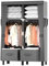 LOEFME Stoffkleiderschrank 85x45x172 cm – Faltbarer Kleiderschrank mit 2 Aufbewahrungsboxen & 4 Seitentaschen, Stabiler Stoffschrank für Schlafzimmer, Ankleidezimmer, Wohnheim, Grau