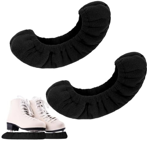 WUSJCOF 1 Paire Protège-Lames Élastiques pour Patins à Glace, Patinage Artistique, Hockey sur Glace, Chaussettes de Protection pour Lames, (37 * 7cm) (Noir)