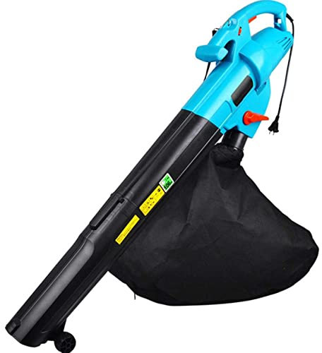 OZBME Soplador de Hojas eléctrico, Aspirador de Hojas para jardín con Bolsa recolectora
