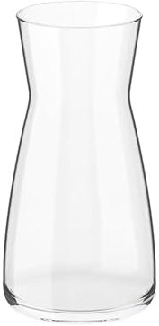 Glass Vase 20cm Clear - Elegant Modern Flower Vase for Living Room, Home Office Decor, Wedding Centerpiece | Handmade Decorative Vase with Gold Rim, Premium Quality