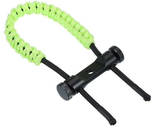 QUARKZMAN Fascia Polso per Arco da Tiro 40 Cm 550 Paracord Verde Brillante