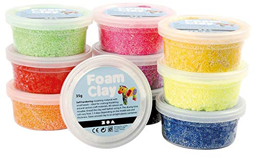 Foam Clay®, Air Dry Modelling Clay for Kids and Adults, Assorted Colours, Set of 10x35g