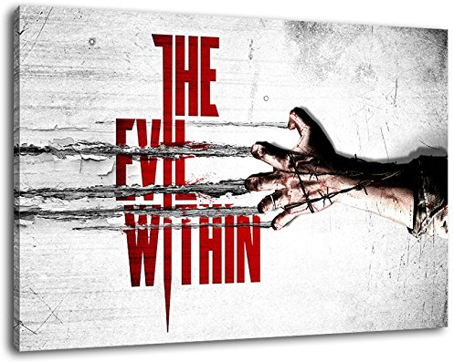 the evil within 2014 game Format 60x40 cm Bild auf Leinwand, XXL riesige Bilder fertig gerahmt mit Keilrahmen, Kunstdruck auf Wandbild mit Rahmen