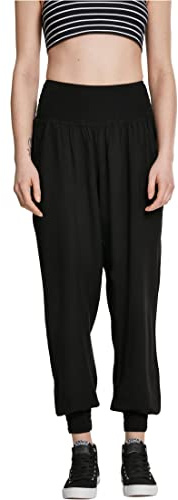 Urban Classics Ladies Sarongbyxor, fashionabla dambyxor med högt snitt, storlekar XS-5XL, finns i tre färger, svart, XS