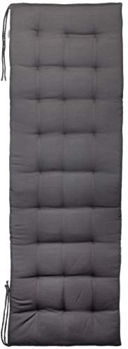 Brandsseller Bankauflage 140x40x4 cm – Sitzkissen für Gartenbank & Essbank – wasserabweisend, pflegeleicht & weich gepolstert für drinnen & draußen - Dunkelgrau