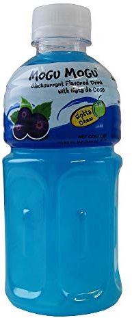 Mogu Mogu Bebida con sabor a grosella negra con NATA de Coco - 24x320ml