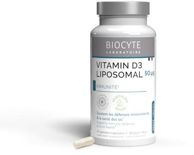 BIOCYTE Vitamine D3 Liposomal - Complément Alimentaire Immunité et Santé Des Os - Vegan - Programme De 3 Mois