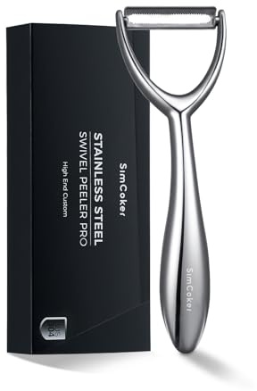 Premium Vegetable Peeler for Kitchen – 304 Stainless Steel, Ultra Sharp Blade, Ergonomic Handle, Dishwasher Safe, 2-Year Warranty
