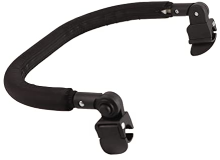 Baby Kinderwagen Stoßstangen, Sicherheitsbügel für Kinderwagen Kinderwagen Schutzgeländer mit Verstellbarer Armlehne und Zusätzlicher Schaumstoffschicht Baby Trolley Zubehör(Schwarz)