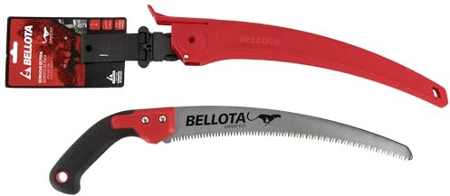 Bellota 454BIMR13 - Sega da potatura ghepardo con lama curva da 13, seghettata giapponese e manico in bimateriale dritto. Custodia inclusa