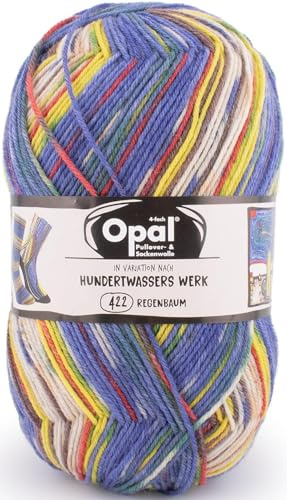 Opal - Opal Nach Hundertwasser Auflage 4057-422 (425m) 4-Lagig Langlebig Socke Garn - 1x100g