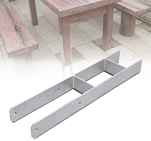 Ansobea H-Pfostenträger H-Anker Pfostenanker Set H Anker Pfostenträger Träger Anker Pfosten H-Form Stahlträger für Pfosten Zaun, Carports, Stelzenhäuser (12 Stück 101 x 600 x 5 mm)