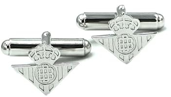 Gemelos Oficiales de plata escudo Real Betis