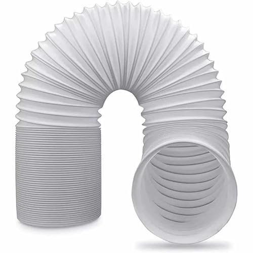 TECHZOCO Tubo de ventilación flexible, Conducto salida aire, Manguera de extracción de aire, tubo Acondicionado Portátil, Tubo Secadora, No es rígido, 6 Metros Largo x 10 cm diámetro