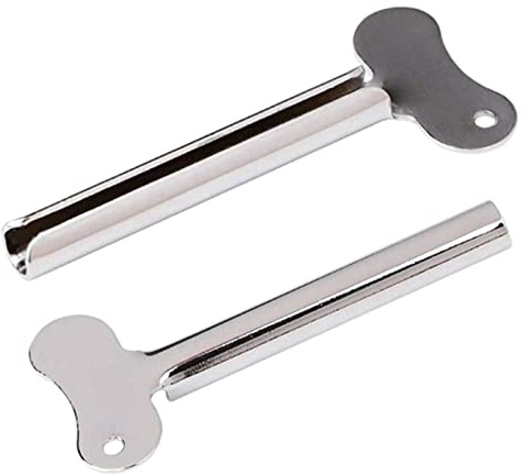 Exprimidor de pasta de dientes, 2 piezas de acero inoxidable para pasta de dientes, dispensador de tubos, tubo de crema, prensas de tubo de color, herramienta de exprimidor de tubos, herramientas de