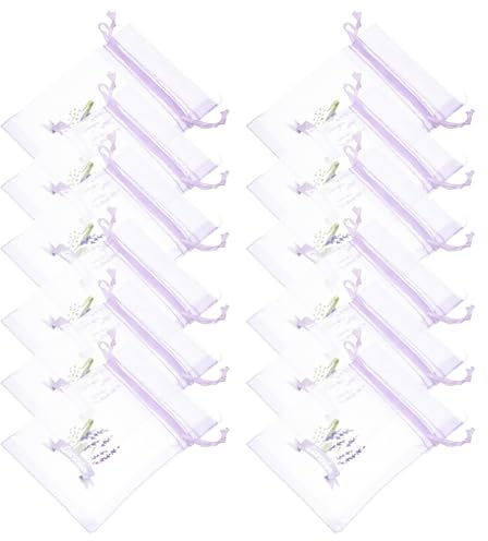TOYANDONA Sacchetti Vuoti di Lavanda in Garza Coulisse Sacchetti di Stoccaggio Versatili per Petali di Rosa e Lavanda Essiccata 20 Pezzi