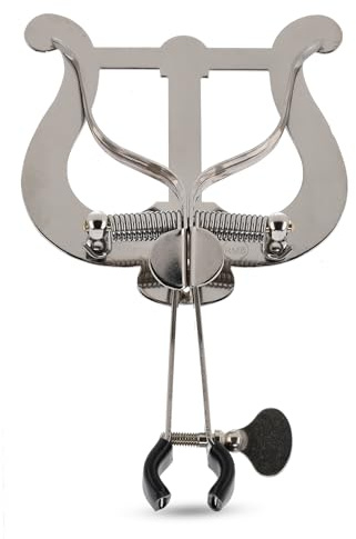 GEWA Marschnotställ Trumpet - Förnicklad - Stor Lyra - 2 knappar - Med klämma