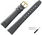 MARBURGER Uhrenarmband 8mm Leder Grau Gold Glatt - Montage Set 7100815000220
