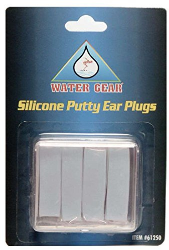 Water Gear Silicone Ear Plugs - Swimming Putty Ear Plugs - Soft Moldable Protection from Water and Shooting Noise (Clear)