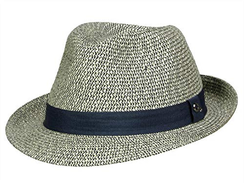 Göttmann Onyx Trilby hatt av papperssugrör – blå (50) – 57 cm, blå, 58