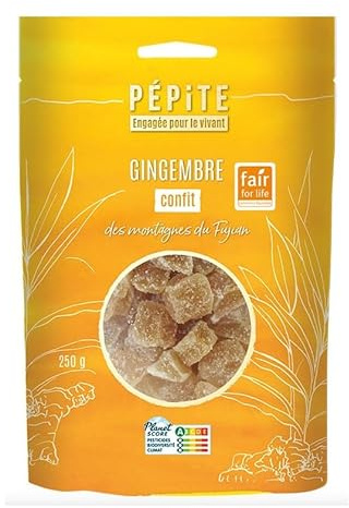 Gingembre confit des montagnes du Fugian - Bio - 250 g