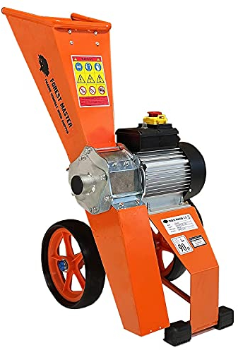 Forest Master FM4DD-MUL Elektrischer 2800w 4HP Holzhacker, Schredder. Mulcher. Trommelhäcksler Holzhäcksler Zerlegt alle Gartenabfälle