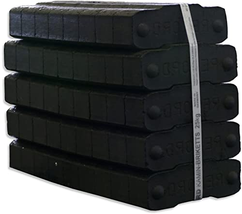 100kg Briketts Rekord Kohle Brikett Palette Kamin Ofen Kaminbriketts Heizbriketts im 25kg Bündel TOP Gluthalter Zertifizierte Lausitzer Qualität | Energie Kienbacher