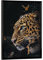 artboxONE Poster mit schwarzem Rahmen 18x13 cm Floral Leopardenpaar rechts - Bild Leopard Dschungel Jaguar