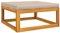 vidaXL Gartenhocker, Sitzhocker mit Kissen, Modular Holz Hocker für Garten Terrasse, Fußhocker Gartenmöbel, Taupe Massivholz Akazie