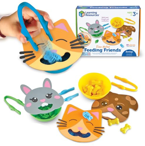 Learning Resources Motricità Fine dai da Mangiare agli Amichetti, Giocattoli per Bambini e Bambine di 3 Anni, Montessori, Abilità Fino-motoria