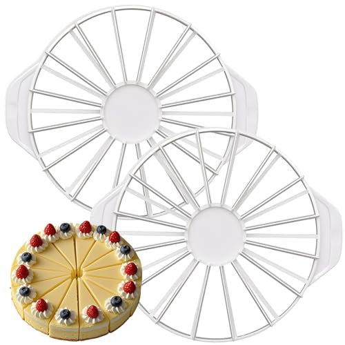MLZTINGR 2 Torte Taglio Torta, Separatore Torta, Aiuto al Taglio Torta, Coltello da Torta in Acciaio Inossidabile, Separatore di Fondo Torta, Verstellbarer Kunststoff-Kuchen-Slicer