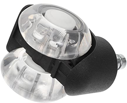 CLISPEED Ruote per Mobili Doppia Rotella Girevole Silenziosa per Sedia Ufficio Gaming con Resistenti e Montaggio Stabile
