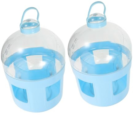 Kisangel 2 pièces Abreuvoir pour Pigeons Lot de Distributeur Eau Abs Large Ouverture pour Nettoyage Facile Accessoire Aviculture pour Oiseaux et Poules