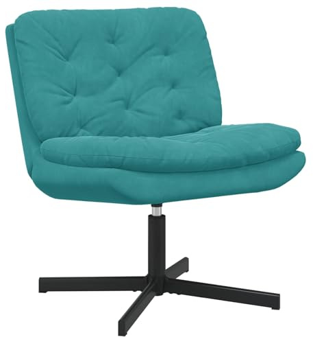 Générique Fauteuil Relaxant pivotant Turquoise 63 x 75 x 76 cm Velours,Meubles,Fauteuils et chaises,42007368
