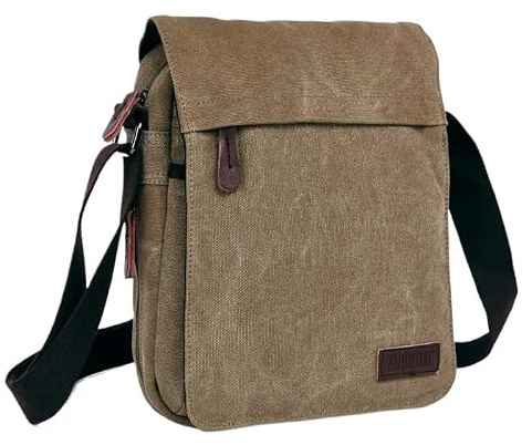 Casual Bärbar Herraxelväska Lämplig for Samsung Galaxy Tab S11 11 | Crossbody-väska i enfärgad canvas med stor kapacitet med expanderbar dragkedja