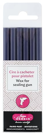 Herbin 35878T – paket med 6 speciella vaxpinnar för Was Guns, Aubergine