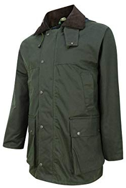 Hoggs of Fife - Classic Padded Wax Jacket Green Medium