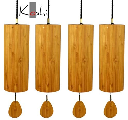 Koshi Klangspiele aus Bambusfurnier 4er Spar-Set mit Geschenkverpackung