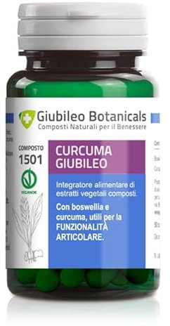 Integratore 100% naturale con CURCUMA e Boswelia - utili PER LA FUNZIONALITA' ARTICOLARE -50 capsule