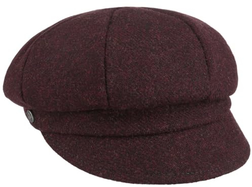 Lierys Shetland Wool Balloon Cap Handmade 100% Wool Fleece Lined Melange Made in Italy Women Autumn Winter
