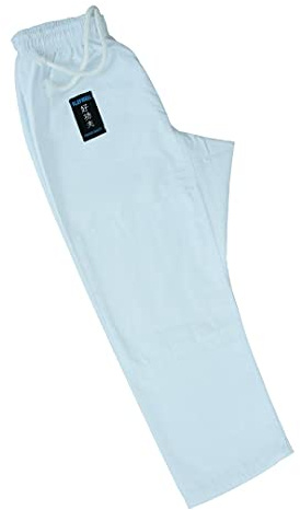 Playwell Kids Elite BJJ Jiu Jitsu Gi Training Pants (Trousers) - WHITE (M00)