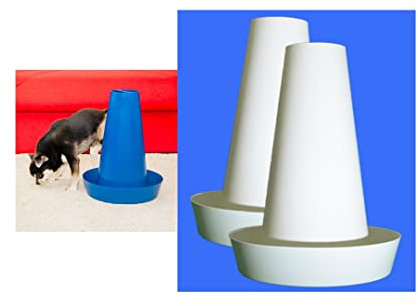 PIPPI WC per Cani Maschi – Vasino per Cani da Interno ed Esterno – Colonna Orinatoio Lavabile – Alternativa alla Traversina Confezione da 2 Bianco