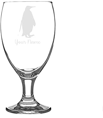 Personalised Penguin Craft Beer Snifter Glass Animal Gift for Him for Her
