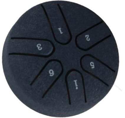 Steel Tongue Drum Mini Handpan Trumma med Drumstick 6 Notes Slagverksinstrument för Både Nybörjare och Erfarna Musiker (Marinblå)