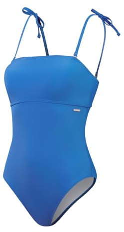 Speedo Women's Shaping Bandeau One Piece Swimsuit | Shapewear | Beach and Holiday Swimwear Swimwear, Sevres Blue, 38/14