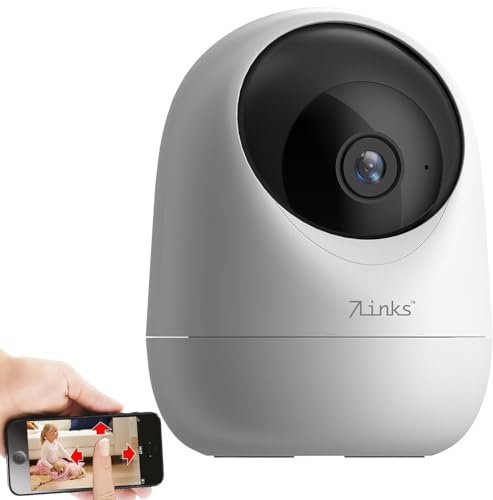 7links Überwachungskamera innen: WLAN-Pan-Tilt-Kamera mit 2K, Privat-Modus, IR-Nachtsicht (Indoor Überwachungs Kamera, Indoor Camera, SD)