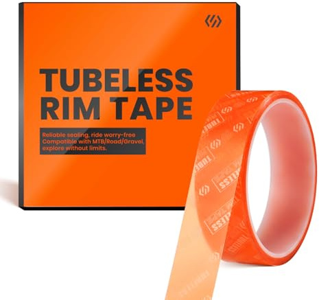 Chooee Tubeless Fahrrad Felgenband,Hochfester Klebstoff Tubeless Fahrradreifen 25mm x Länge 10m Optionen,Tubeless Felgenschutzband für MTB/Rennrad/Gravel Bikes.