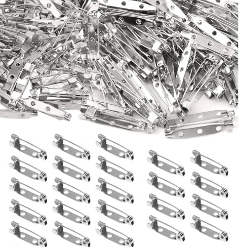 HoAhaMay 250 Pezzi Spille da Balia, Argento Spille Posteriori di Gioiello, 20mm Spille di Sicurezza Metallo, per Appuntare, Fissare o Allacciare Vestiti, per Creazioni Artigianali e Uso Domestico