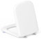 Tapa Wc Forma Cuadrado,YEAUPE PRO Asiento de inodoro cuadrado con cierre suave y liberación rápida para una fácil limpieza,universal para inodoros de forma cuadrada,46,1 * 35,1 * 5,3CM